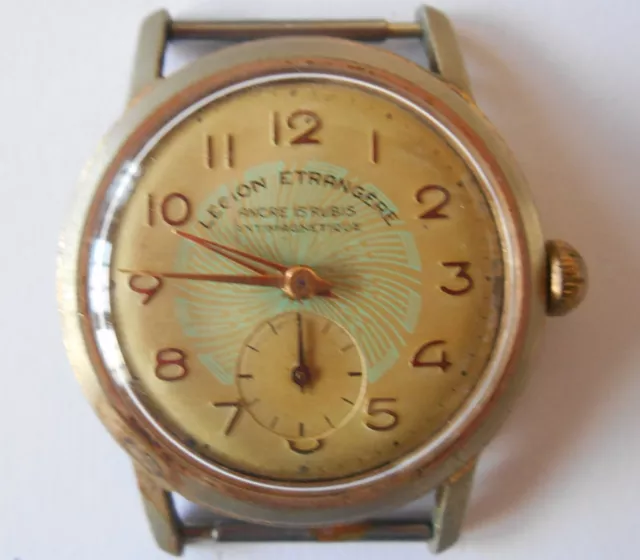 Vintage Rare Montre Militaire LEGION ETRANGERE Mécanique