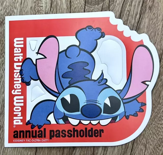 2024 DISNEY WALT Disney World Annual Passholder Stitch Epcot