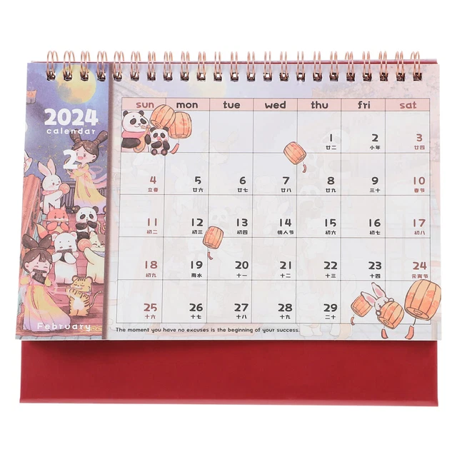 DECORATIVE PAPER PLANNER Calendar 2024 Plan Calendar for Landscape Home