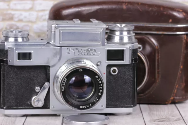 Soviet camera Kiev-3 А rangefinder with lens Jupiter-8 50mm F2 2/50 CONTAX 1958