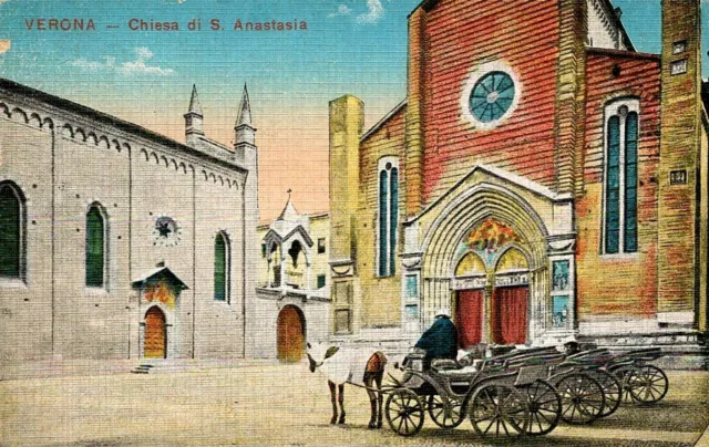 Cartolina - Verona - Chiesa di S. Anastasia - FP - NV