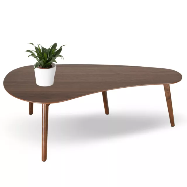 Zenvida Madison Mid Century Modern Coffee Table, Walnut Finish