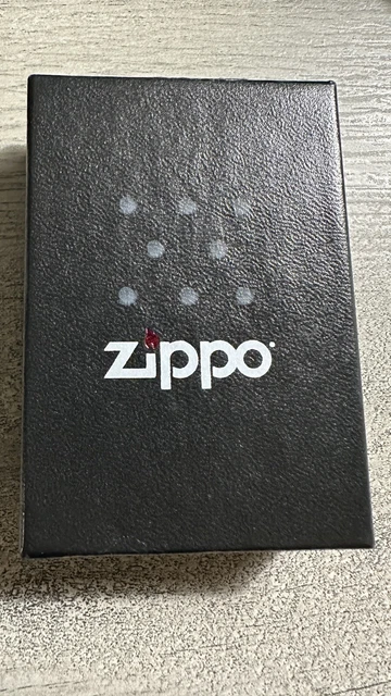 Genuine Zippo Lighter Brushed Brass Vintage Look Silver