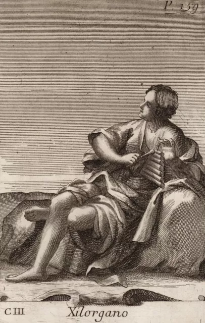 XYLOPHON - Bonanni - Westerhout - Kupferstich 1716