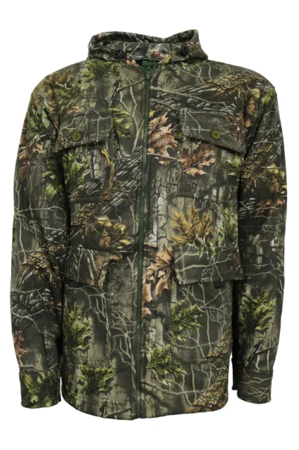 Mens Thick Fleece Realtree Jacket Jungle Camo Print Hunting Fishing Coat M-6XL 4