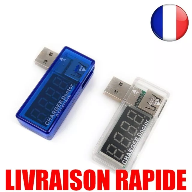 Voltmètre Ampèremètre Intelligent Électronique Numérique USB Tension Testeur