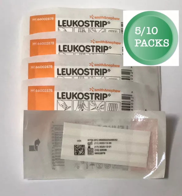 Wound Closure Strips 6.4mm x 76mm - 3 Strips x (5/10) Pack's