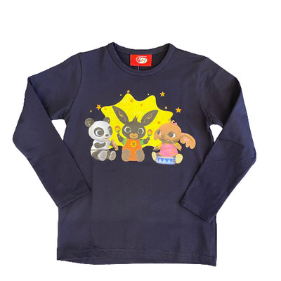 Bing Bing Tshirt Maniche Lunghe Blu Originale Ufficiale Acamar Films Taglia 5 ANNI 