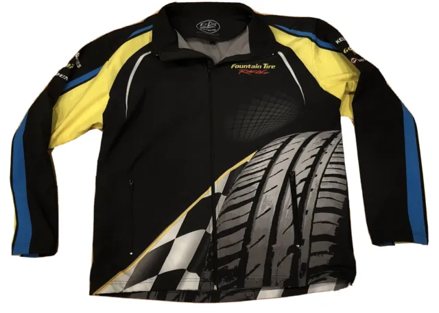 Fountain Tire Racing Good year Dunlop Logo Fleece Lined L Mens Jacket
