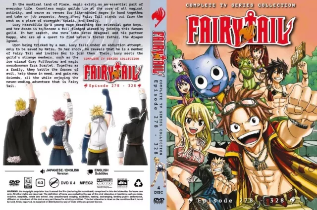DVD FAIRY Tail Complete Season 9 Episode 278 328 End English Dubbed 35.99 PicClick UK