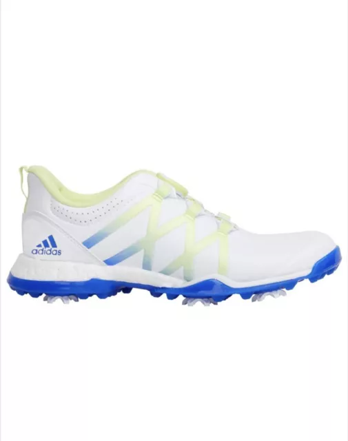 Zapatos de golf para mujer UK4.5 Adidas Adipower Boost Boa blancos azules F33650