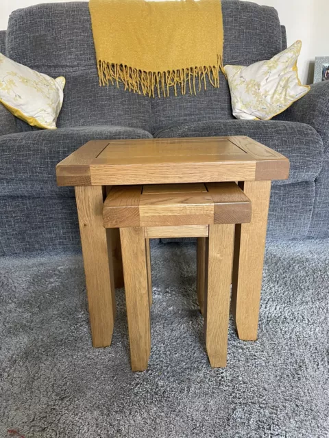 Nest of Tables Solid Oak