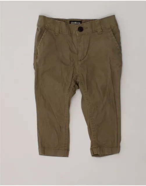 OSH KOSH Baby Boys Slim Chino Trousers 9-12 Months W19 L9 Khaki Cotton AF24