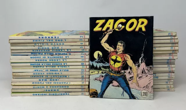 Lotto Zagor Scritta Rossa 1-38 tutti Lire 200