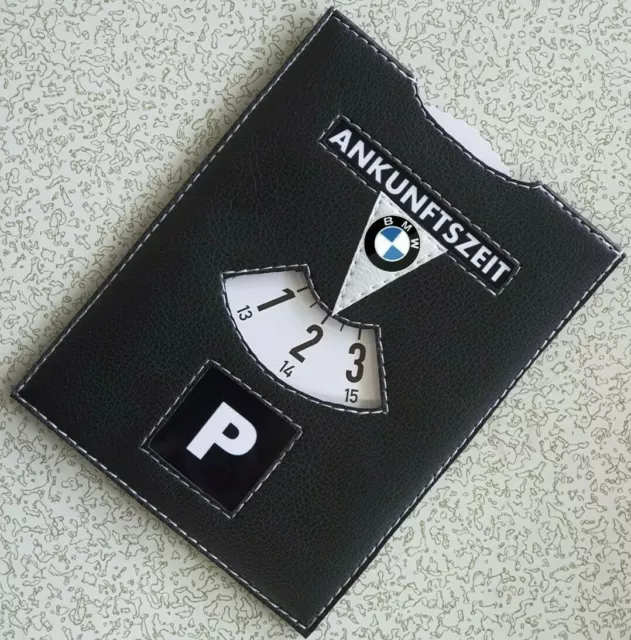 PARKSCHEIBE MIT LOGO BMW Luxus Parkuhr Leder Kurzparkzone Parkzone Schwarz  EUR 19,99 - PicClick FR