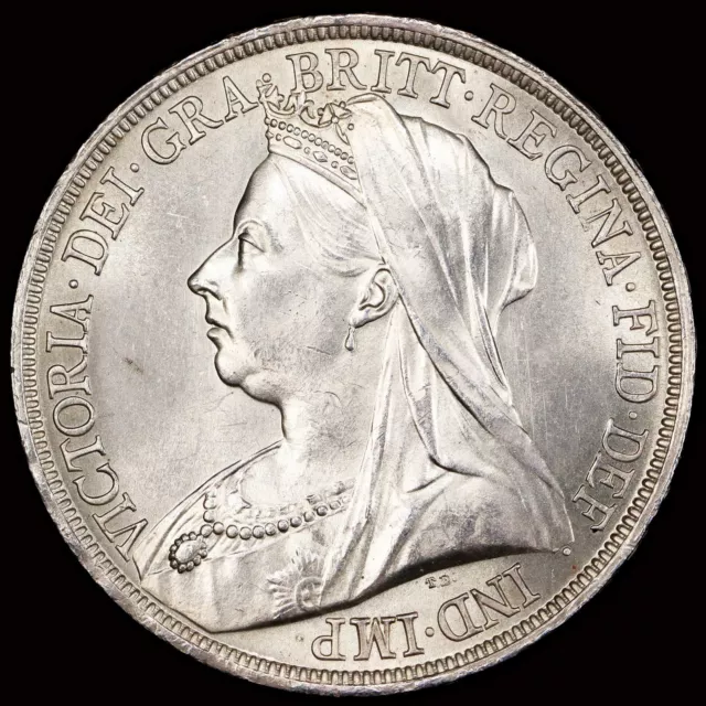 PCGS MS63 1893 GREAT BRITAIN Queen Victoria Silver Crown 3