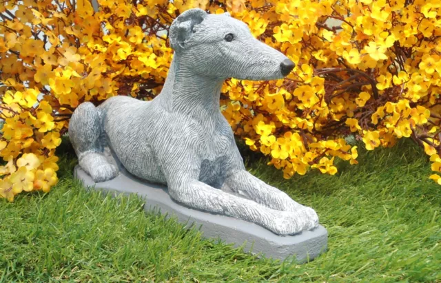 Concrete Greyhound Dog statue figurine garden decor grave marker outdoor use