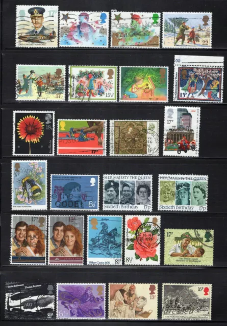 Great Britain 25 Different Stamps & Commemoratives CV ignored ZAYIX 0224M0324M