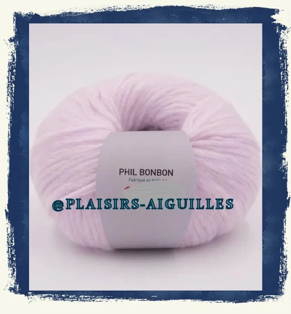 Phildar - Pelote De Laine PHIL BONBON De 50g - Laine à Tricoter - 38% ACRYLIQUE,34% COTON,28% POLYAMIDE - Aig.n°7 - Couleur ROSE - Beaux-Arts Et Loisirs Créatifs