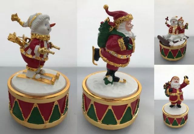 Musikalisches Weihnachtsornament Figuren Schneemann Weihnachtsmann Vater Weihnachten Weihnachten
