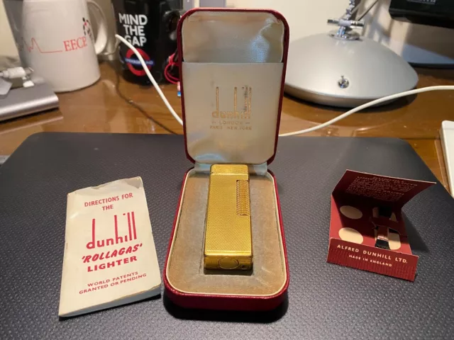 Accendino Dunhill Rollagas Oro Vintage