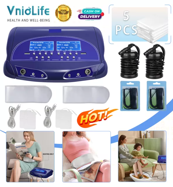 Dual User Ionic Foot Bath Detox  Machine Colored LCD Display Cell Cleanse System