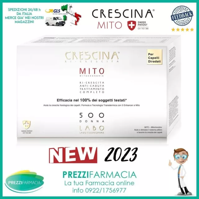 Crescina Mito Ri-Crescita Trattamento Anticaduta Capelli Donna 500 20+20 fiale