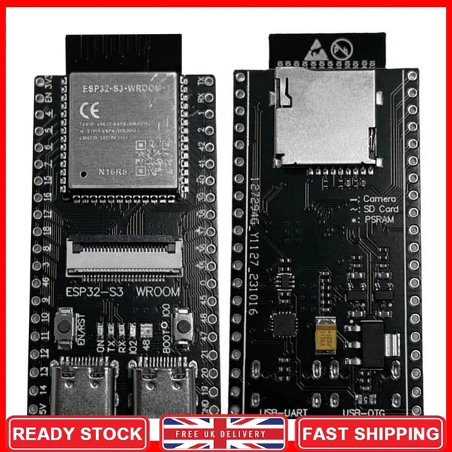 USEFUL ESP32-S3- WIFI BT Module Example Projects with OV2640 Camera £8. ...