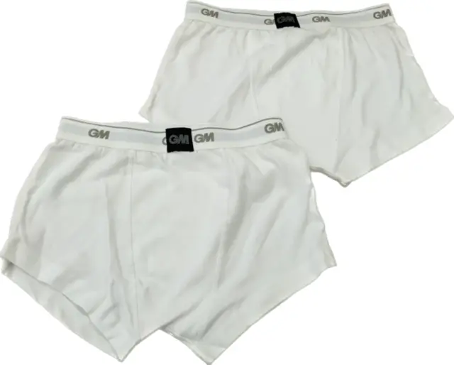 Gunn & Moore Mens Cricket Boxer Jock Shorts White Small 31-32” New