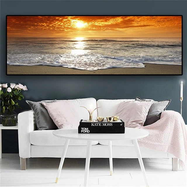 Pinturas de playa estampados regalo colgante arte paisaje decoración pintura