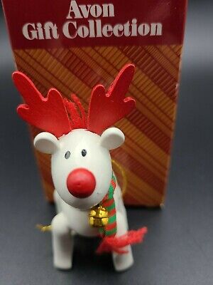 Vintage Avon Belvedeer, The Christmas Reindeer Ornament, 1987 New Original Box