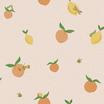 Holden Tutti de Frutas Papel Pintado Limones Naranjas Duraznos Abstracto Puntos