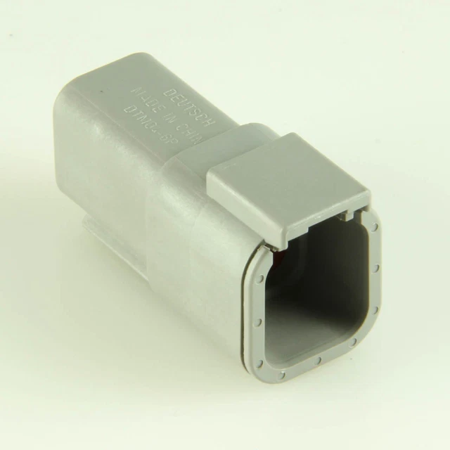 6-Way Pin Housings, DTM Series #DTM04-6P (1 per pack)