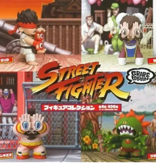 Street Fighter II Figures Full Set Of 4 Japanese Mini Designer Art Capcom Japan