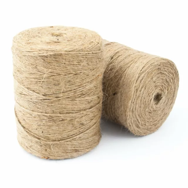 Natural Brown Soft Jute Twine Sisal String Rustic Shabby Cord 2Ply 1m-1000m