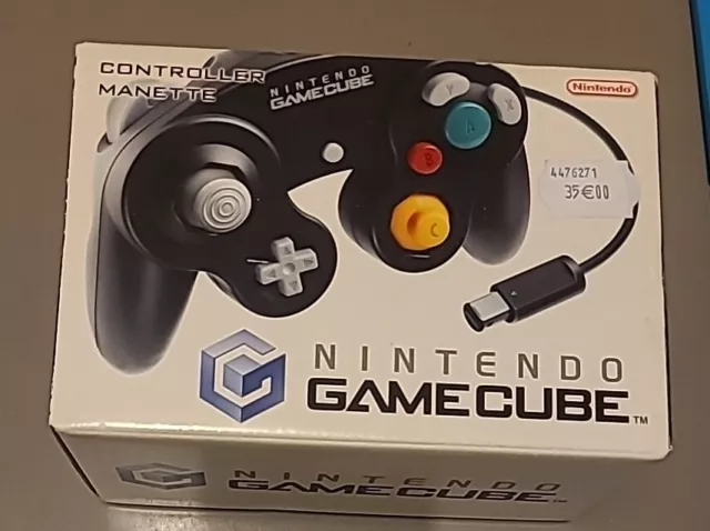 Manette Nintendo Gamecube Noire Black Controller en boîte Boxed Très Bon Etat