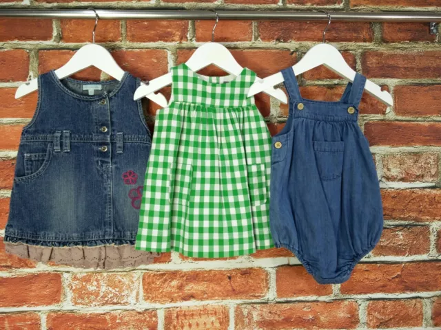 PACCHETTO BAMBINE ETÀ 3-6 MESI JOHN ROCHA GAP ecc SET ABITO DENIM 68CM