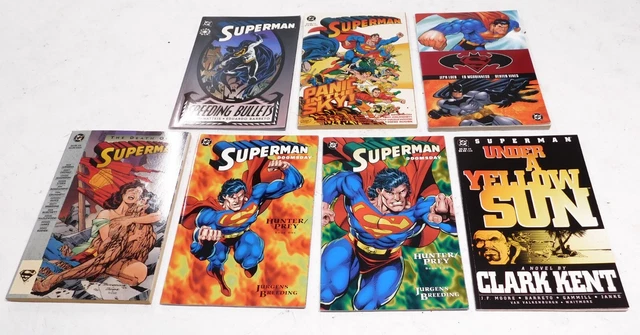 Graphic Novel Lot of 7 - Superman Vs Batman, Death of Superman + More DC Comics
