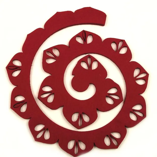 Pannolenci Spiralina Forata Rosso cucito creativo per decorazioni