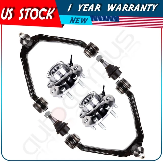 6x Control Arm Ball Joint Wheel Bearing Hub 6-Bolt Fits Savana 1500 Sierra 1500
