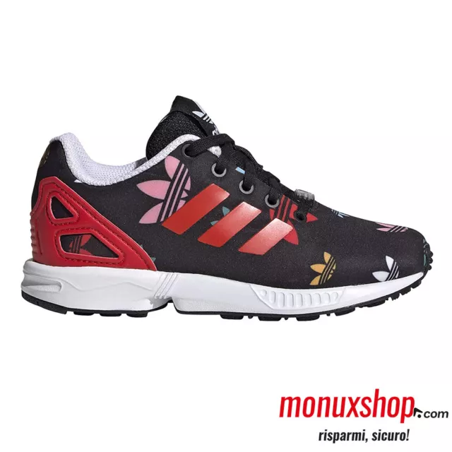 Fv3106 Scarpe Per Bambini Adidas Originals Zx Flux Sneaker Comoda E Leggera