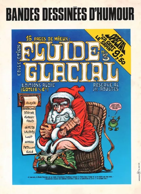 Poster/Affiche FLUIDE GLACIAL N°3 (Gotlib) C'est chiant Noel !