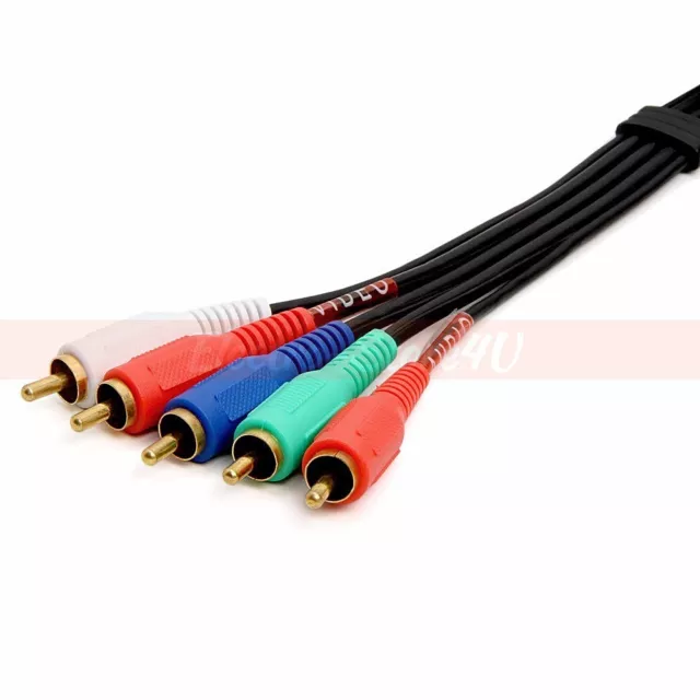 5 RCA Component Video Cable 3ft 6ft 12ft RGB HDTV DVD 5RCA Gold Plated DVD Lot