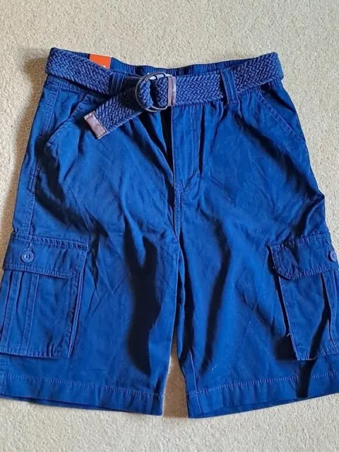 Pantaloncini ragazzo cargo, età circa 9 Joe Fresh blu navy nuovi con etichette