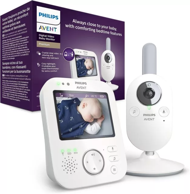 Philips Babyphone AVENT Digitales Video-Babyphone (SCD843/26)