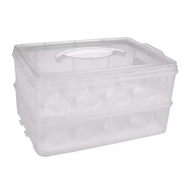 Daily Bake 24 Cup Stackable Cupcake Carrier White #2816 3