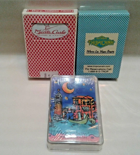 3 Las Vegas Casino Card Decks  Monte Carlo  Venetian   Tropicana