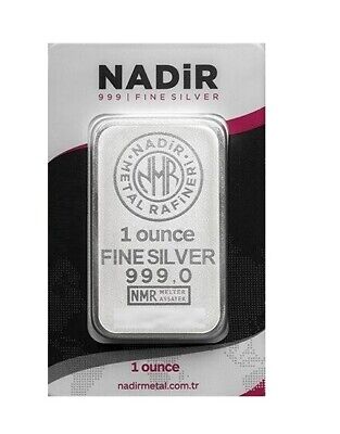 1 oz 999.0 Silver Bars - Nadir Metal Rafineri 2