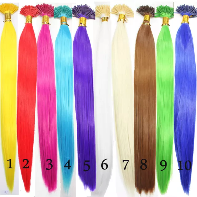 16" Single Color Solid Synthetic Feather Hair Extensions 2