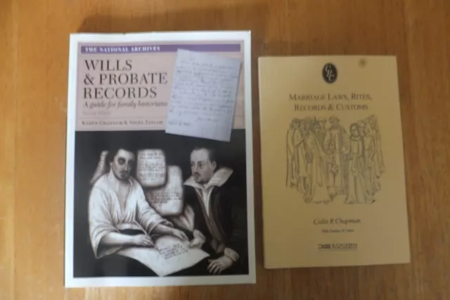 Family History-Book Collection-8 Titles-Wills Records/Marriage/Parish Officer